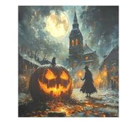 JUMBEAR Copertura magnetica impermeabile per lavastoviglie con strega misteriosa di Halloween, adesivo magnetico per frigorifero, decorazione per armadietti di casa, elettrodomestici, adesivi per