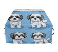 JUMBEAR Copertura per barbecue a forma di cane Shih Tzu, adatta per Weber, Brinkmann, Char-Broil, resistente, resistente ai raggi UV e impermeabile, antistrappo (165 x 63,5 x 114 cm)