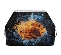 JUMBEAR Copertura per barbecue a forma di fiamma, adatta a Weber, Brinkmann, Char-Broil, resistente, resistente ai raggi UV e impermeabile, antistrappo (165 x 63,5 x 114 cm)