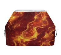 JUMBEAR Copertura per barbecue a forma di fiamma, adatta per Weber, Brinkmann, Char-Broil, resistente, resistente ai raggi UV e impermeabile, antistrappo (165 x 63,5 x 114 cm)