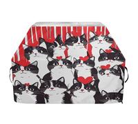 JUMBEAR Copertura per barbecue a forma di gatto per San Valentino, adatta a Weber, Brinkmann, Char-Broil, resistente, grande, resistente ai raggi UV e impermeabile, antistrappo (165 x 63,5 x 114 cm)