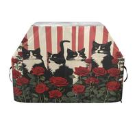 JUMBEAR Copertura per barbecue a forma di gatto per San Valentino, adatta a Weber, Brinkmann, Char-Broil, resistente, grande, resistente ai raggi UV e impermeabile, antistrappo (165 x 63,5 x 114 cm)