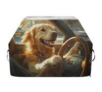 JUMBEAR Copertura per barbecue con cane che guida in auto, copertura per barbecue Weber, Brinkmann, Char-Broil, resistente, resistente ai raggi UV e impermeabile, antistrappo (165 x 63,5 x 114 cm)
