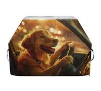 JUMBEAR Copertura per barbecue con cane che guida in auto, copertura per barbecue Weber, Brinkmann, Char-Broil, resistente, resistente ai raggi UV e impermeabile, antistrappo (165 x 63,5 x 114 cm)