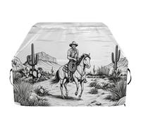 JUMBEAR Copertura per barbecue Western Cowboy Crossing The Desert, adatta per Weber, Brinkmann, Char-Broil, resistente, resistente ai raggi UV e impermeabile, antistrappo (165 x 63,5 x 114 cm)