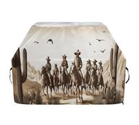 JUMBEAR Copertura per barbecue Western Cowboy Crossing The Desert, adatta per Weber, Brinkmann, Char-Broil, resistente, resistente ai raggi UV e impermeabile, antistrappo (165 x 63,5 x 114 cm)