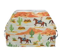 JUMBEAR Cowboy Rides A Horse Across The Desert Grill Copertura per barbecue Weber, Brinkmann, Char-Broil, resistente, resistente ai raggi UV e impermeabile, antistrappo (165 x 63,5 x 114 cm)