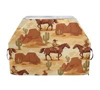 JUMBEAR Cowboy Rides A Horse Across The Desert Grill Copertura per barbecue Weber, Brinkmann, Char-Broil, resistente, resistente ai raggi UV e impermeabile, antistrappo (165 x 63,5 x 114 cm)