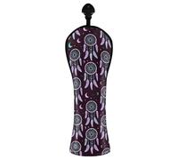 JUMBEAR Dreamy Feather Catching Dreams - Copritesta per mazze da golf, per conducente/fairway/ibrido, 1 confezione da 1 copritesta da golf in pelle PU con etichetta numerata