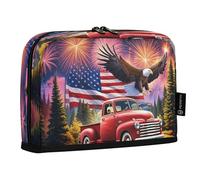 JUMBEAR Independence Day Eagles - Astuccio portapenne di grande capacità, con cerniera, per scuola, ufficio, viaggi