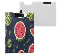 JUMBEAR Portablocco A4 con cuori rossi e anguria con doppia clip, pieghevole con coperchio, organizer personale leggero adatto per ospedale, ufficio, scuola, affari, forniture in classe