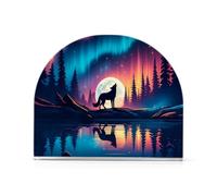 JUMBEAR Portatovaglioli per tavoli, motivo: lupo sotto l'aurora, porta tovaglioli di carta per decorazione ristorante, cucina, bar, ristorante accessori