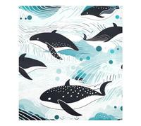 JUMBEAR Simpatica copertura magnetica per lavastoviglie a forma di balena, impermeabile, magnete per frigorifero, decorazione per armadietti di casa, elettrodomestici, adesivi per la cucina di casa,