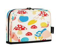 JUMBEAR Simpatico astuccio a forma di funghi, grande capacità, per cancelleria, scrivania, cosmetici, con cerniera, per scuola, ufficio, viaggi