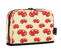 JUMBEAR Simpatico astuccio a forma di funghi, grande capacità, per cancelleria, scrivania, cosmetici, con cerniera, per scuola, ufficio, viaggi