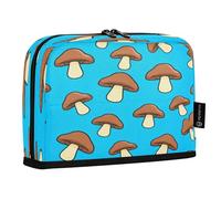 JUMBEAR Simpatico astuccio a forma di funghi, grande capacità, per cancelleria, scrivania, cosmetici, con cerniera, per scuola, ufficio, viaggi