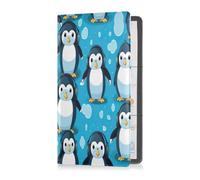 JUMBEAR Simpatico pinguino auto registrazione e assicurazione titolare veicolo guanto box organizer in pelle porta documenti per patente di guida, ID, A, 24x26cm
