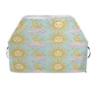 JUMBEAR Sun Moon - Copertura per barbecue, motivo corpo celeste, adatta per Weber, Brinkmann, Char-Broil, resistente, resistente ai raggi UV e impermeabile, antistrappo (165 x 63,5 x 114 cm)