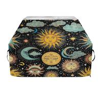 JUMBEAR Sun Moon - Copertura per barbecue, motivo corpo celeste, adatta per Weber, Brinkmann, Char-Broil, resistente, resistente ai raggi UV e impermeabile, antistrappo (165 x 63,5 x 114 cm)