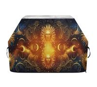 JUMBEAR Sun Moon - Copertura per barbecue, motivo corpo celeste, adatta per Weber, Brinkmann, Char-Broil, resistente, resistente ai raggi UV e impermeabile, antistrappo (165 x 63,5 x 114 cm)