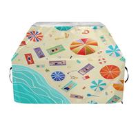 JUMBEAR Sunbathing on the beach - Copertura per barbecue Weber, Brinkmann, Char-Broil, resistente, resistente ai raggi UV e impermeabile, antistrappo (165 x 63,5 x 114 cm)