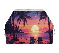 JUMBEAR Sunset Beach Grill Copertura per barbecue Weber, Brinkmann, Char-Broil, resistente, resistente ai raggi UV e impermeabile, antistrappo (165 x 63,5 x 114 cm)