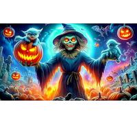 jumbie-pumpkins Jigsaw Puzzle Impossible 1000Pcs Decorazione per la casa. Giochi di Rilassamento e Intelletto per Adulti e Bambini da 12 Anni 38x52cm/1000pcs