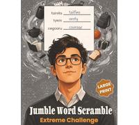 Jumble Word Scramble Puzzle Book Extreme Challenge: 50 Difficult Word Scramble Puzzles with Bonus All Directions Word Searches | Advanced Brain Games ... Solving Fun Activity for Adults and Teens