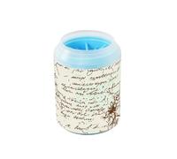 Jumble Words and Branches - Stazione portatile per la pulizia delle zampe di fango con spazzola in silicone per piedi morbidi, per cani e gatti