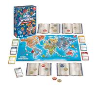Jumbo- Spiel des Wissens - Rund um Die Welt Giro Mondiale Gioco da Tavolo, Colore Blue [W/Possible Additional Colors], JUM19952