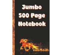 Jumbo 500 Page Notebook: Fire Horse Notebook - College Ruled 6x9 Journal with 500 Pages for School, Work, and Daily Writing