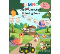 JUMBO All-In-One Copy Coloring Book | Age 3+ kids | Premium Quality Paper | Activity and Fun | Coloring Book: Fruits, Flowers, Wild Animals, Domestic ... Creatures, Birds, School Essentials, Dinosaur
