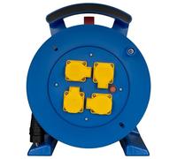 Jumbo Avvolgicavo 2.0 25 m H07RN-F 3G2,5 mq blu con 4 prese di protezione gialle