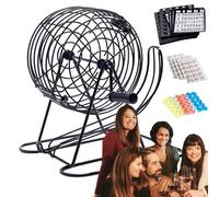 Jumbo Bingo Cage, Lottery Ball Machine, Bingo Cage Board Games For Game Nights, Tabletop Raffle Spinner, Balls E Tray Sono Dotati Di Biglietti Per Le Celebrazioni Ed Eventi Gratuiti Per Celebraz