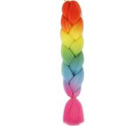 Jumbo Braid Capelli sintetici per trecce Ombre Jumbo Extension per capelli per donne Fai da te Trecce per capelli rosa viola giallo-E1-24 pollici-1 pz/lotto