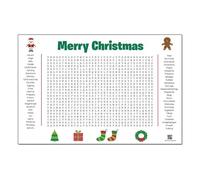 Jumbo Christmas Word Search Poster, Giant 80x50cm Wall Game, Jumbo Thanksgiving Christmas Word Search Posters, Fun Interactive Experience Posters for Families Party Holiday Activity