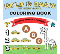 Jumbo Coloring Book 3 in1 Animals,Numbers and Shape: simple and bold
