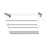 Jumbo Stendibiancheria Stendino da Parete/Soffito 120cm Saliscendi Acciaio Inox 7,2 m di Stenditura