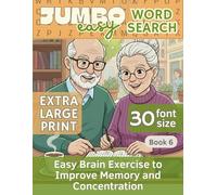 Jumbo Easy Word Search for Seniors: 50 Extra Large Print Puzzles with Big Letters (30 size Font) - Perfect Gift for Adults and Older Adults, for Retirement