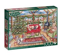 Jumbo, Falcon de luxe - Christmas Conservatory, puzzle per adulti, 1000 pezzi