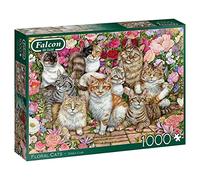 Jumbo, Falcon de luxe - Floral Cats, Jigsaw Puzzles for Adults, 1,000 Piece, 68