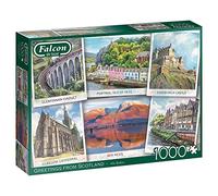 Jumbo, Falcon de luxe - Greetings from Scotland, puzzle per adulti, 1000 pezzi
