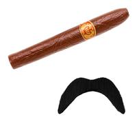 JUMBO FINTA SIGARO AND BAFFI DA MESSICANO WILD WEST ACCESSORIO PER COSTUME