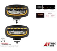 Jumbo LED Faro X2 + Strobo Allarme Lampeggiante 12V 24V Camion Trattore