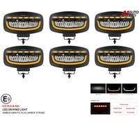 Jumbo LED Faro X6 + Strobo Allarme Lampeggiante 12V 24V Camion Trattore