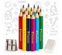 Jumbo Pencils 12 Matite Hb, Corte a Triangolo per Bambini, Temperino | Perfette per Scuola Materna, Consigliate da Insegnanti ed Esperti, Set Completo di Grosse, Forma Perfetta, Anima Infrangibile