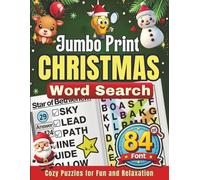 Jumbo Print Christmas Word Search (84 pt Font): Cozy Puzzles for Fun and Relaxation: Brain-Boosting Holiday Games for Seniors, Teens, and Adults with Low Vision
