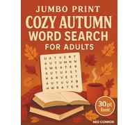 Jumbo Print Cozy Autumn Word Search: Extra Large Print Puzzles for Relaxation, Focus, and Memory for Adults and Seniors