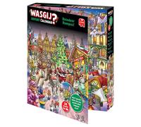 Wasgij Calendario dell'Avvento di Natale 2025, Renna Rumpus! - Set di puzzle giornaliero, 24 giorni di puzzle, 54 pezzi puzzle per adulti - Puzzle per adulti in cartone riciclato al 100% - Conto alla