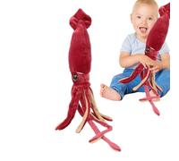 Jumbo Red Squid Plush Toy - 65 Cm Big Barp Marine Animal Cuscino | Dotato di creatura sottomarina soffice, per la decorazione della camera da letto, per foto e forniture per feste, adorabile